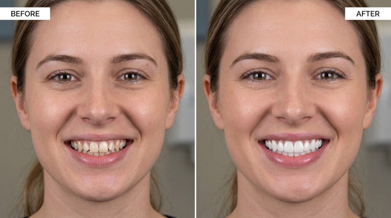 Antes y después de diseño de sonrisa en Polanco